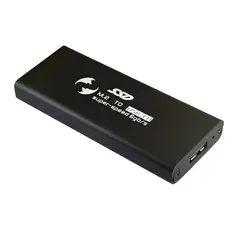GENERICO - Caja Externa Case Disco Ssd M2 A Usb 3.0 + Cable + Atornilla Negro