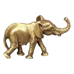 GENERICO - Escultura Elefante Tallado Mini En Bronce Macizo Usa