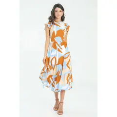 RAGGED - Vestido largo maxam Azul claro
