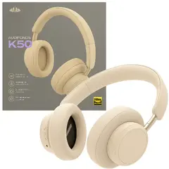 MOVISUN - Diadema Bluetooth K50 Beige
