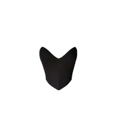 BAPU - Top Corset Vinilo Varillas Laterales Trenzado