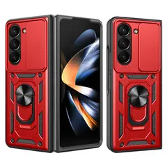 GENERICO - Funda Estuche Protector Slider Compatible Samsung Z Fold 6 Rojo