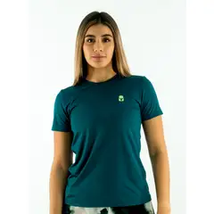 NO RULES - CAMISETA DEPORTIVA MUJER TELA FRIA VERDE ESMERALDA.
