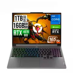 LENOVO - LEGION INTEL CORE I7-14700HX RTX 4070 8GB SSD 1TB RAM 16GB LED 16" FHD 165Hz