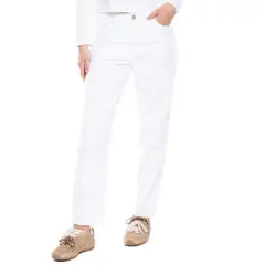 COLOR BLUE - Mom Fit Jeans Blanco