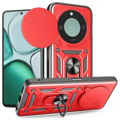 GENERICO - Funda Case Protector Slider Compatible Honor X9C Smart Rojo
