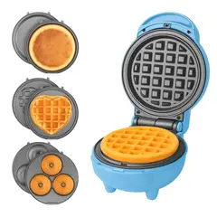 GENERICO - Mini Waflera Donera Crepes Corazones 4 En 1 Antiadherente