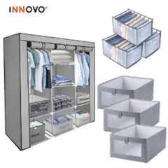 INNOVA - Closet Armable + 3 Cajas Almacenadoras + 3 Organizadores Ropa Interior