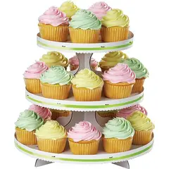 WILTON - Mesas - cupcakes - blanca 3 pisos.