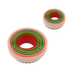 ORQUIDEA - Cortador redondo lisoondulado x5