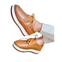 EVEGONZ - Zapato Casual Oxford Negro Calzado de Moda Mujer