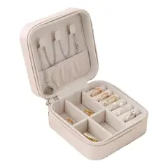 GENERICO - Joyero Mini Alajero Organizador Para Viaje O Recuerditos Color Rosa