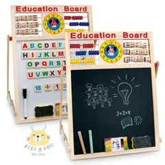 GENERICO - Tablero Magnético 2 En 1 Para Niños En Madera