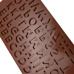 ORQUIDEA - Molde choco abecedario en silicona 21x12x1 cm
