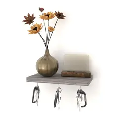 GENERICO - Repisa Perchero Llaves P-01 Decoración Hogar Moderna Color Humo