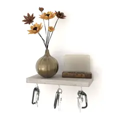 GENERICO - Repisa Perchero Llaves P-01 Decoración Hogar Moderna Color Chantilli