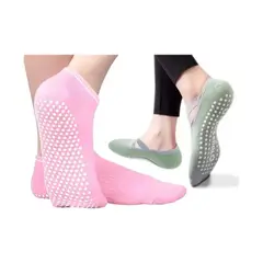 GENERICO - Medias Yoga Antidelizante 2 Pares Tobillera Valeta Pilates
