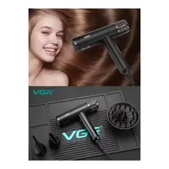 VGR - Secadora Profesional Para Barbero V-427 110000 Rpm Negro