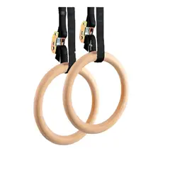 SPORT FITNESS - Anillos Olímpicos Pro En Madera Para Entrenamiento