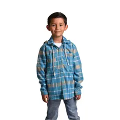 BIGBOYS - Camisa Leñador Azul Niño Talla 14
