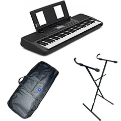 YAMAHA - Teclado Psr E383 + Adapatdor + Base x + Estuche lona