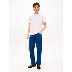 TOMMY HILFIGER - Camiseta rosa de cuello redondo