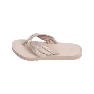 TOMMY HILFIGER - Sandalias beige elevadas con logo