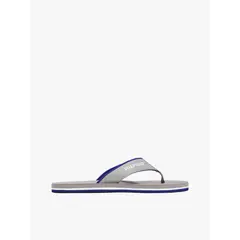 TOMMY HILFIGER - Sandalias gris con tiras acolchadas e inscripción