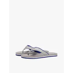 TOMMY HILFIGER - Sandalias gris con tiras acolchadas e inscripción