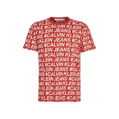 CALVIN KLEIN - Camiseta Rojo Con Estampado De Logo