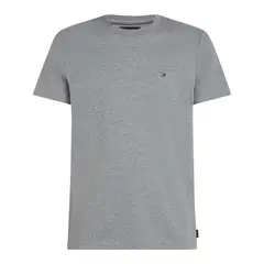 TOMMY HILFIGER - Camiseta gris de tejido interlock con corte slim