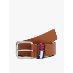 TOMMY HILFIGER - Cinturón marrón ryan Essential de cuero