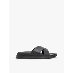 TOMMY HILFIGER - Sandalias negro de Cuero con tiras cruzadas
