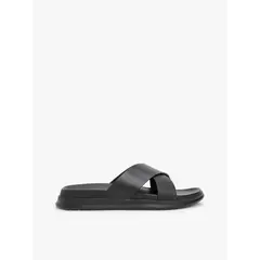 TOMMY HILFIGER - Sandalias negro de Cuero con tiras cruzadas