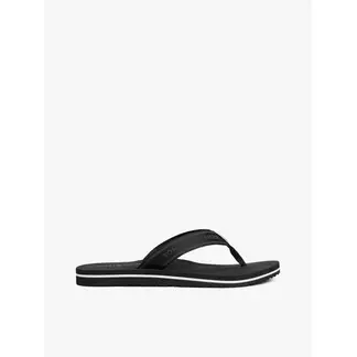 TOMMY HILFIGER - Sandalias negro con inscripción tonal en tiras