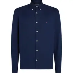 TOMMY HILFIGER - Camisa azul TH Flex de corte slim