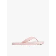 TOMMY HILFIGER - Sandalias rosa de tejido trenzado con logo y rayas