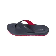 TOMMY HILFIGER - Sandalias azul con logo en tiras texturizadas