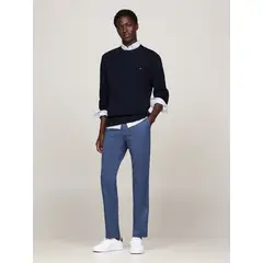 TOMMY HILFIGER - Pantalón azul chino Denton con pierna recta
