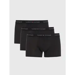 TOMMY HILFIGER - Pack negro de 3 bóxer trunk essential