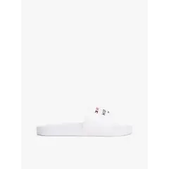 TOMMY HILFIGER - Sandalias blanco de piscina con logo bordado