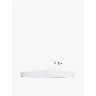 TOMMY HILFIGER - Sandalias blanco de piscina con logo bordado