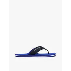 TOMMY HILFIGER - Sandalias azul de tela trenzada con logo