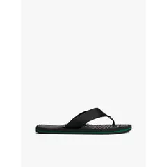 TOMMY HILFIGER - Sandalias negro con logo y plantilla de masaje
