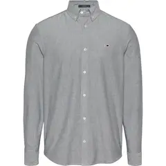 TOMMY HILFIGER - Camisa azul Oxford de corte regular Tommy Jeans