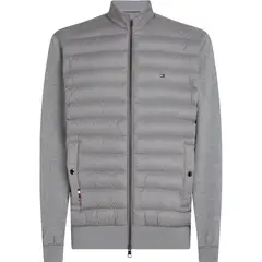 TOMMY HILFIGER - Chaqueta gris acolchada con cuello levantado