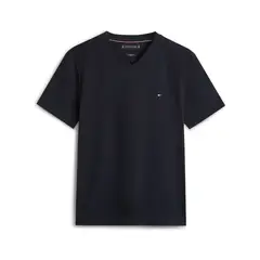 TOMMY HILFIGER - Camiseta azul de Cuello en V