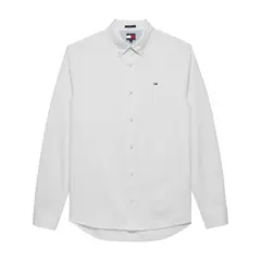 TOMMY HILFIGER - Camisa blanca Oxford de corte regular Tommy Jeans