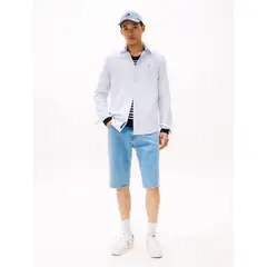 TOMMY HILFIGER - Camisa celeste Oxford de corte regular Tommy Jeans