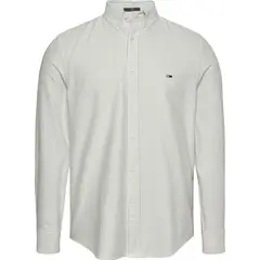 TOMMY HILFIGER - Camisa gris corte slim Tommy Jeans